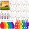 12 Watercolor Paint Set, 48 Pieces Mini Paint Set with 8 Colors Watercolor Paints, Mini Wood Easels, Canvas Bags, Aprons, Art Beginner Supplies